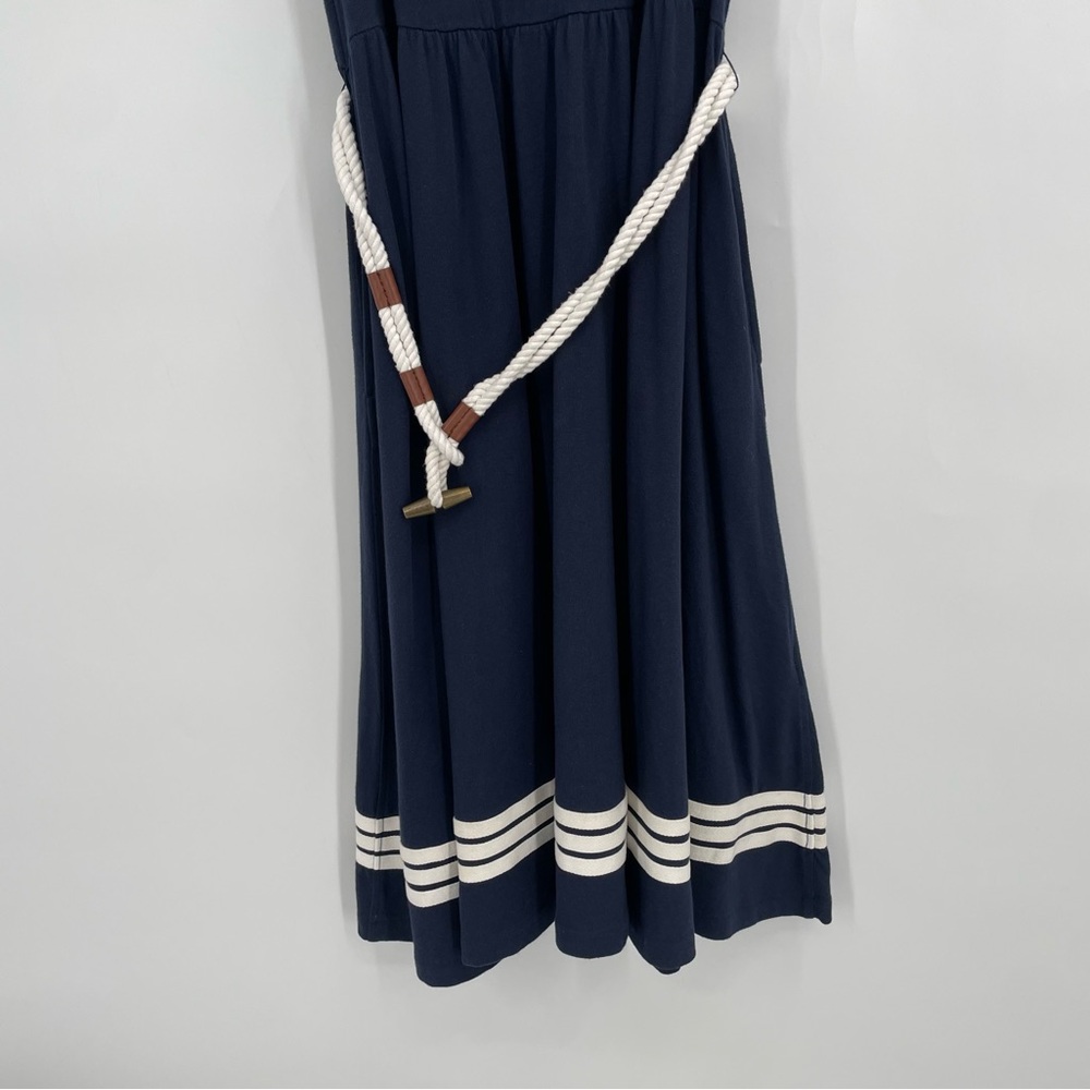 Ralph Lauren Navy and White Nautical Midi Dress - Picture 2 of 11